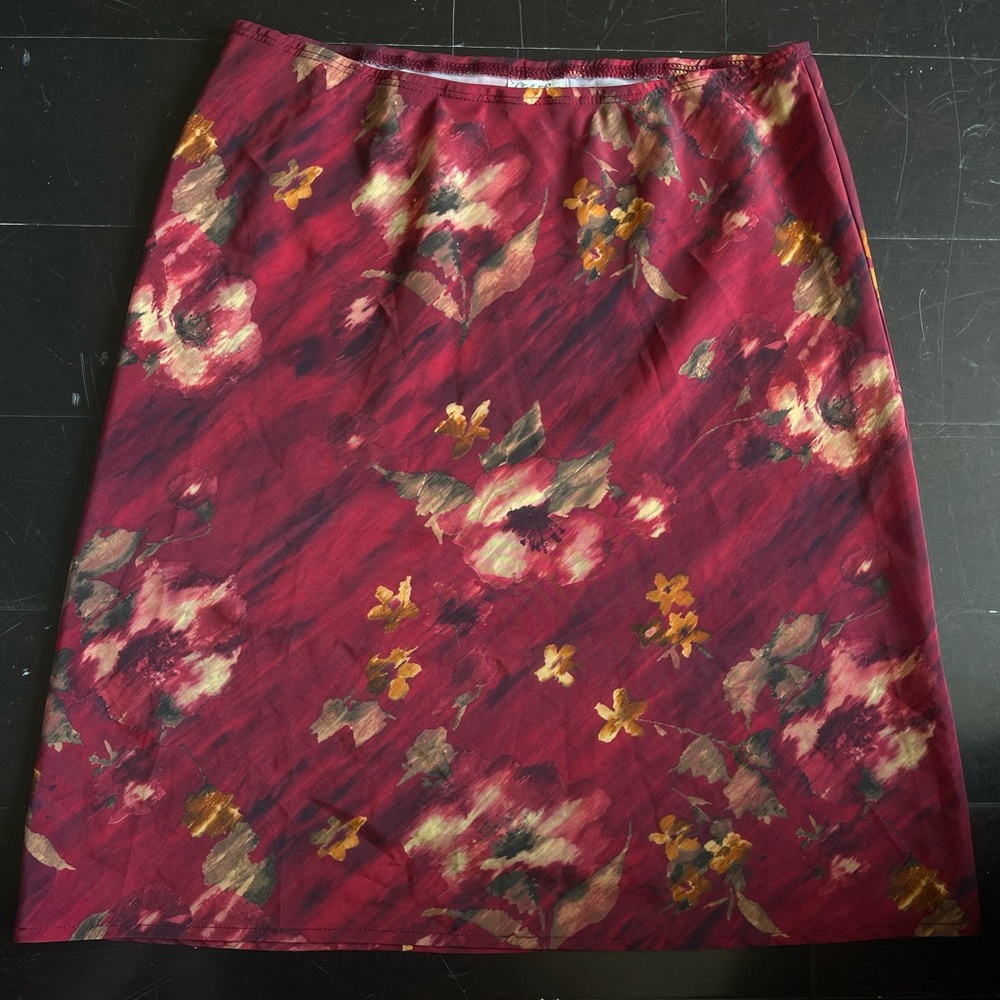 Charlotte Russe Red and Yellow A-Line Skirt